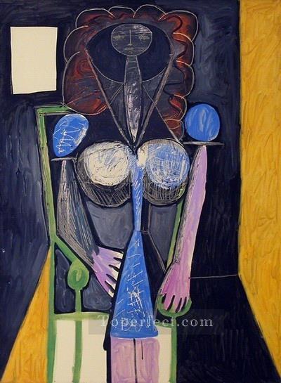 Femme dans un fauteuil 1946 Cubismo Pintura al óleo